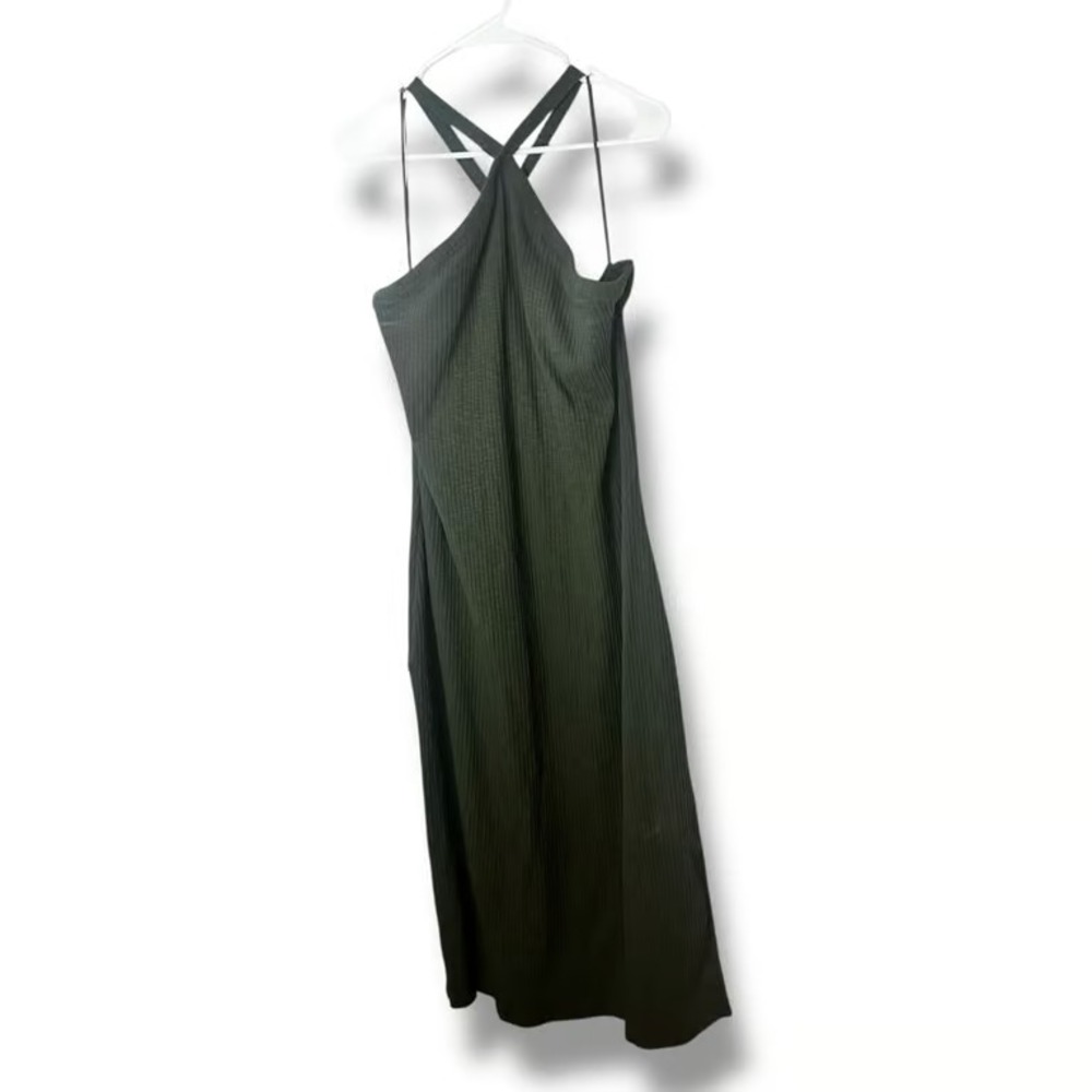 Old Navy Green Ribbed Halter Midi Bodycon Dress Size‎ 2X